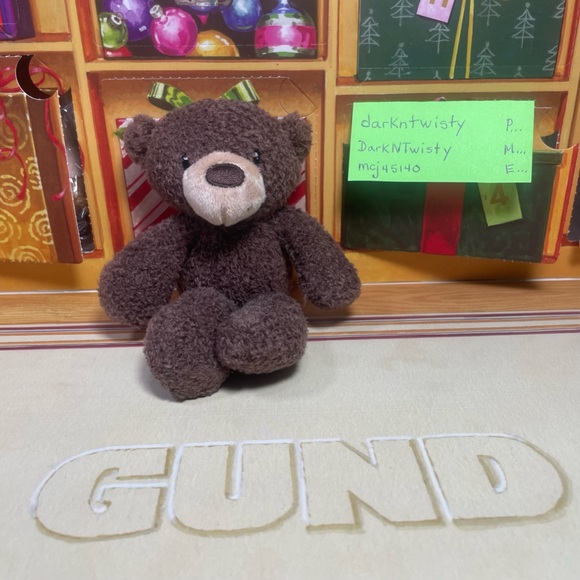 1 BRAND NEW GUND MINI FUZZY PLUSH BEAR ORNAMENT TOY APPROX 4” PRICE FIRM - Picture 3 of 14